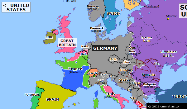 Europe Map 1944 - WW2 Escape Lines Memorial Society